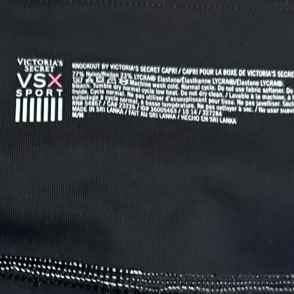 Victoria's Secret VSX Knockout Crop Leggings Tights Pants Size Medium - Picture 5 of 5